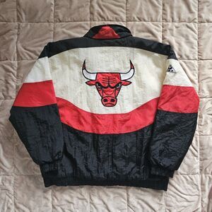 Vintage 90s Chicago Bulls Apex One NBA Puffer Jacket Men’s XL Half Zip Pullover